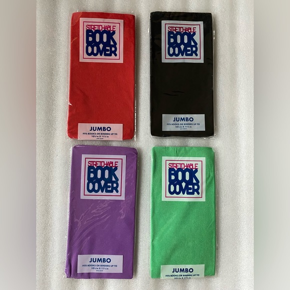 Set of 4 New BOOK COVERS Stretchable Jumbo Size - Picture 1 of 7
